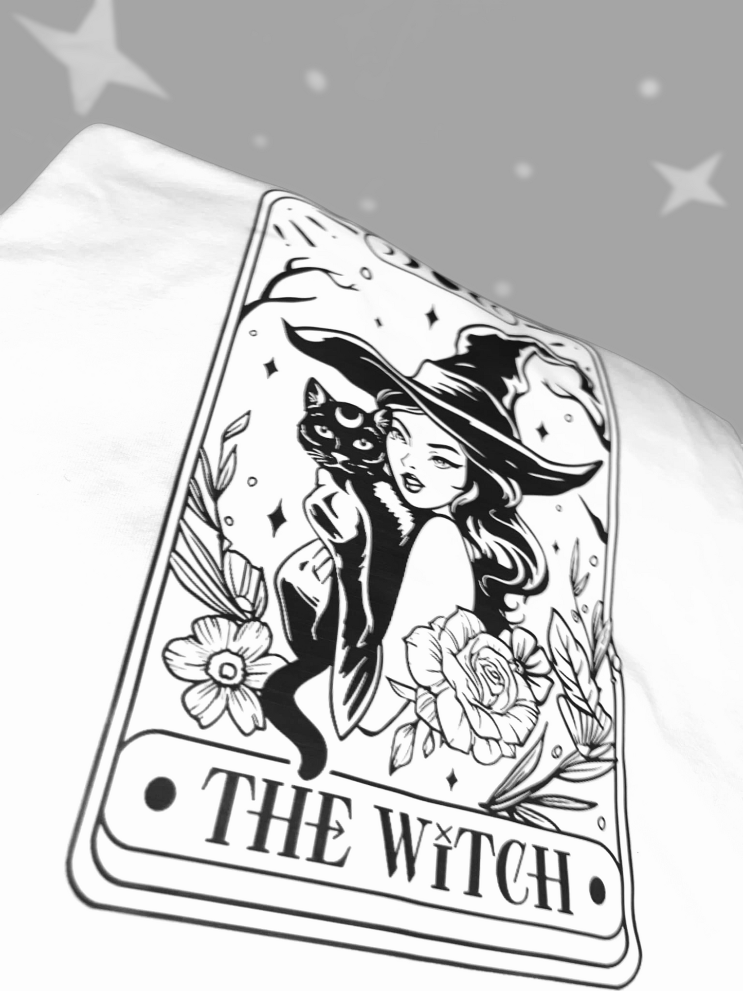 White Tarot The Witch T-shirt Womens Medium